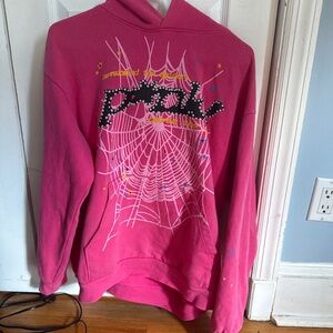 Pink sp5der hoodie